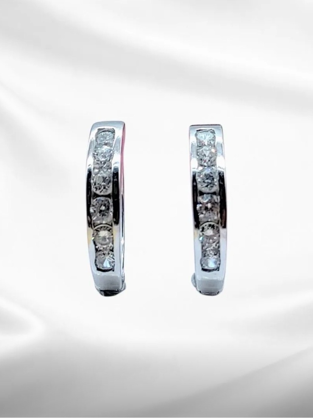 Baby Ice Earrings | 925 Sterling Silver Huggie Earrings